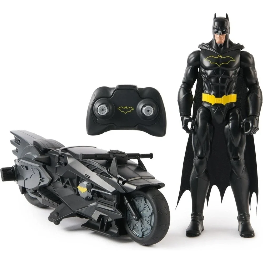 DC Comics Batman Stealth Remote Control Batcycle w/ 12